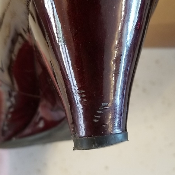 Burgundy Patent Wedge - Picture 8 of 14